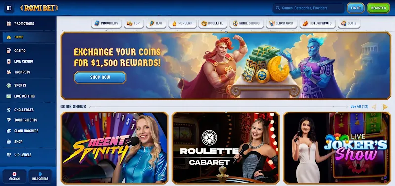 Romibet – 250% bis 1.000€ + 300 Freispiele für Einsteiger